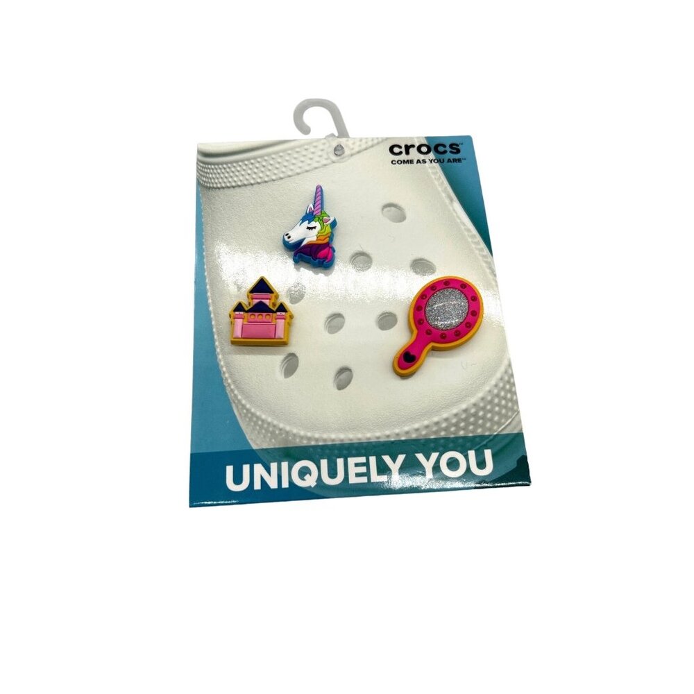 Uniquely You Girls Fairy Tale‎ Unicorn Crocs Jibbitz Shoe Charms 3-Pack New